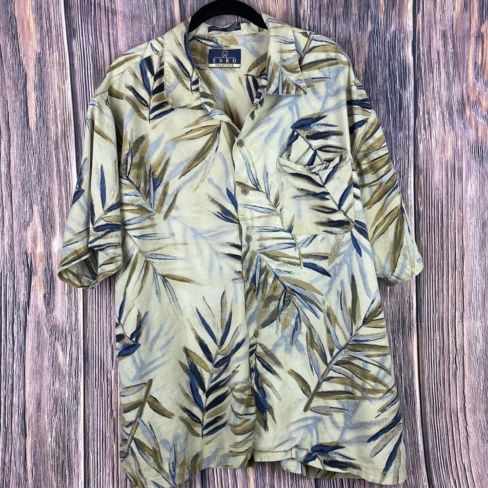 Men’s Enro Traditions Tropical Print shirt- XL
